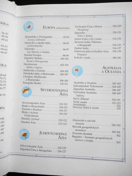 Kniha príručný atlas sveta,