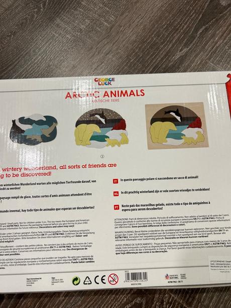 Hape nove viacvrstvove puzzle zvierata arktídy,