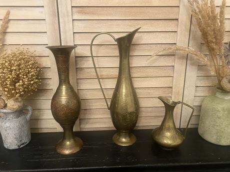 Mosadzná váza 15 cm, 