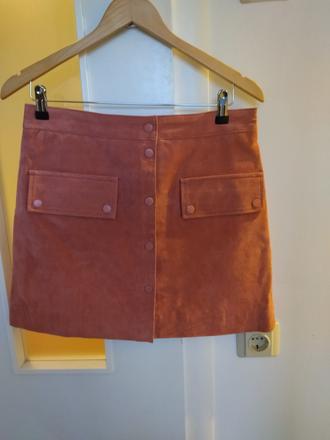 Kožená sukňa, mango,l
