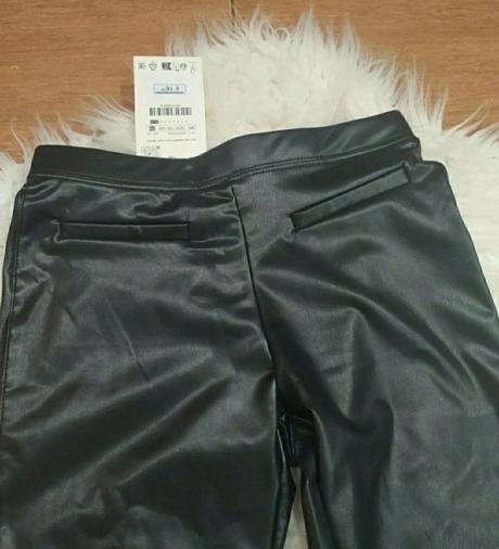 Koženkové nohavice, zara,158