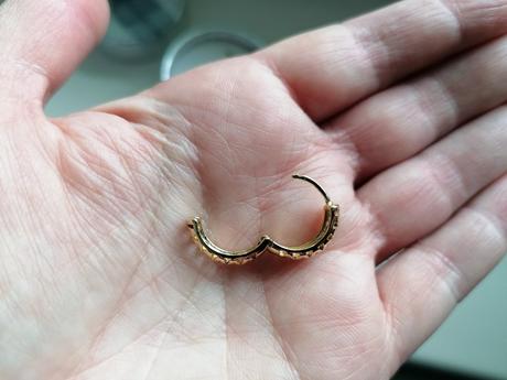 Pozlatené náušnice,