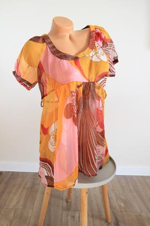 Farebná kvietkovaná tunika, m/l, m