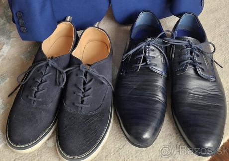 Elegantné tmavomodré topánky vel. 38, 36