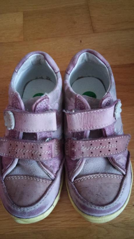 Fialové kožené botasky, 26