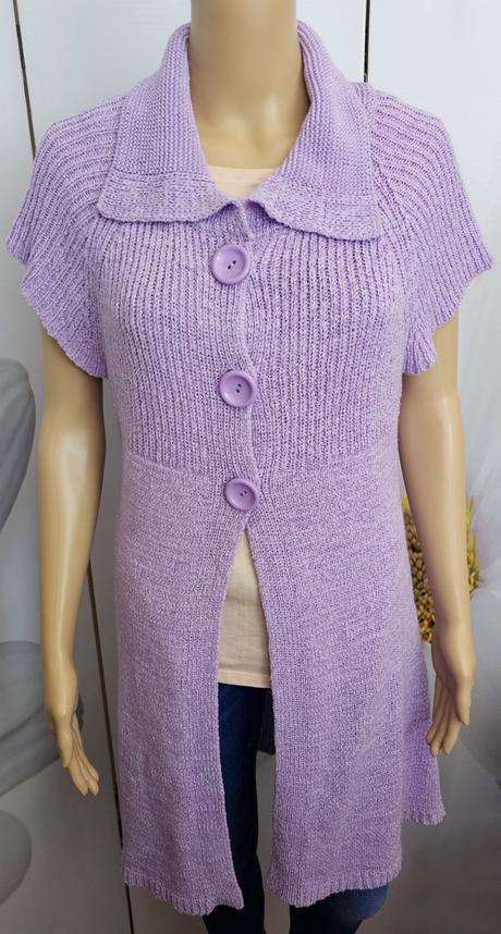 Predĺžený sveter - vesta, m