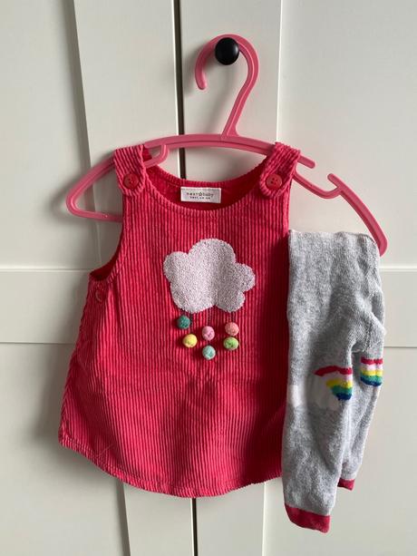 Menčestrové šaty next s pančuškami, next,68