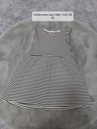 Vrubkovane saty, h&m, 122/128, h&m,122