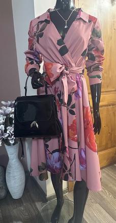 Čierna lakovaná kožená kabelka patrizia pepe orig., patricia pepe