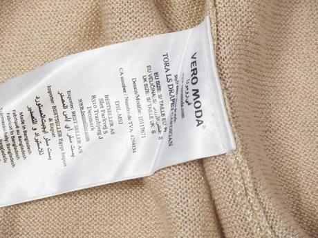 Kvalitný zlatý kardigan vero moda, vero moda,s