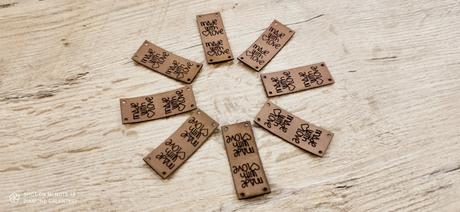Handmade visačka - made with love - 20 x 50 mm -, 