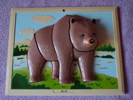 Plastová vkladacia skladačka medveď (bear),