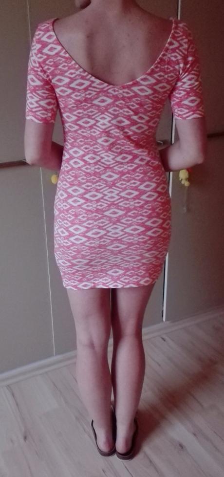 Ružové šaty, h&m,m