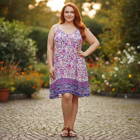Letné vzorované šaty zeagoo veľ. 2xl, xxl