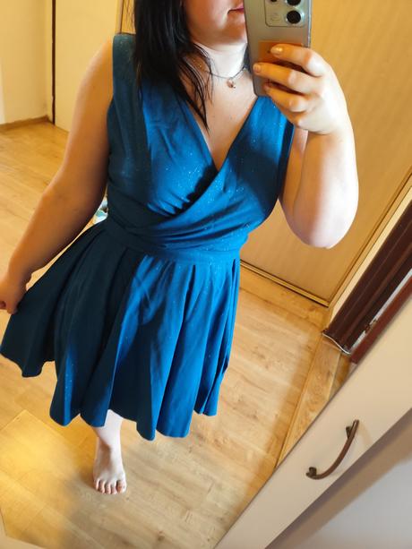 Modré šaty, xl