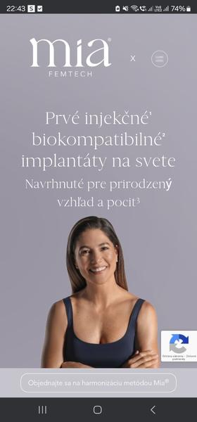 Skúsenosti s prvým injekčným biokompatibilným implantátom