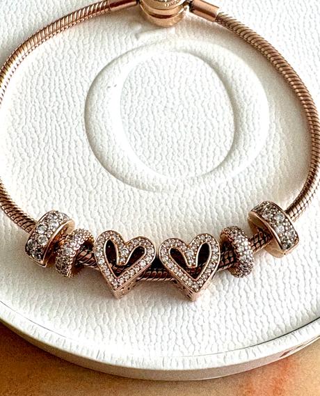 Pandora roségold náramok a korálky, pandora