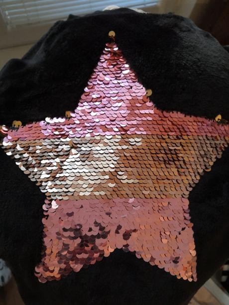 Plyšová mikina s hviezdou, h&m,128