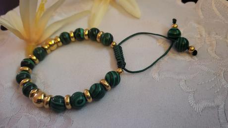 Náramok malachit,