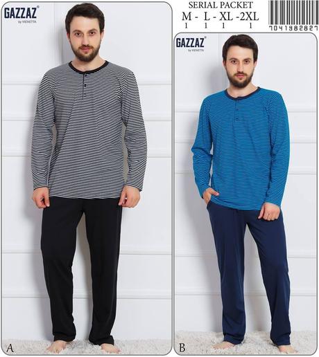 Pánske kvalitné bavlnené pyžamo, l - xxxl