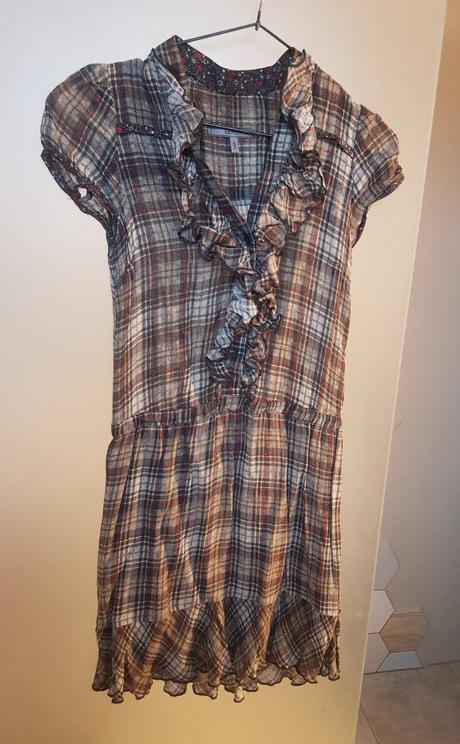 Kárované šaty bershka, bershka,s