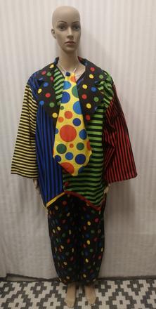 3-dielny kostým klaun-šašo, konfetti, m-xl, 