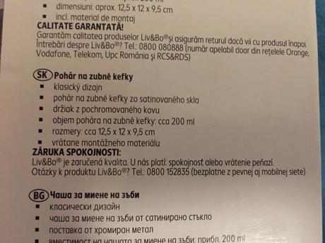 Pohár na zubné kefky (nový), 