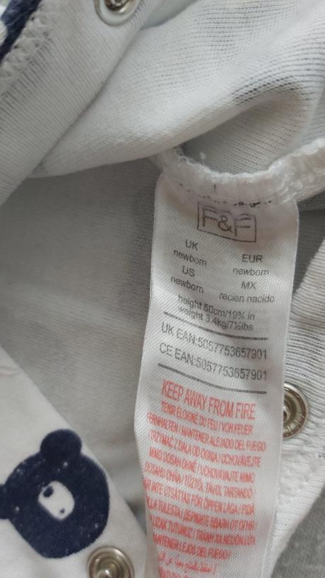 Overal/pyžamko macko 50, f&f,50