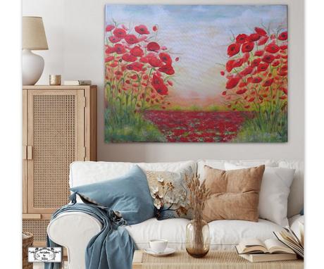 Maľba "červené maky",