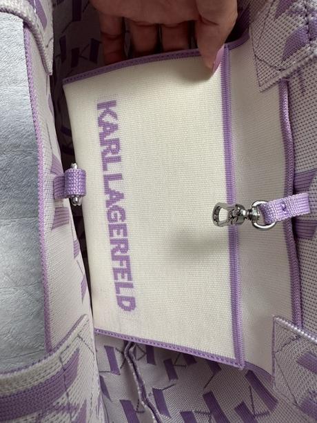 Textilná kabelka svetlofialová zn. karl lagerfeld, karl lagerfeld