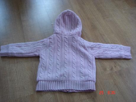 Krasny hruby zatepleny ruzova svetrik mikina, cherokee,98