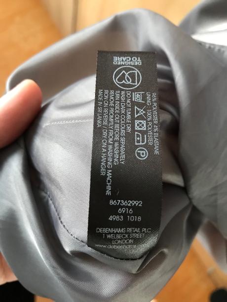 Saténové saty z debenhams 14 petite, m