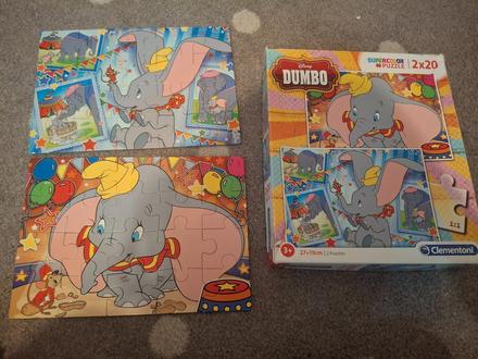 Puzzle dumbo 2x20 ks,