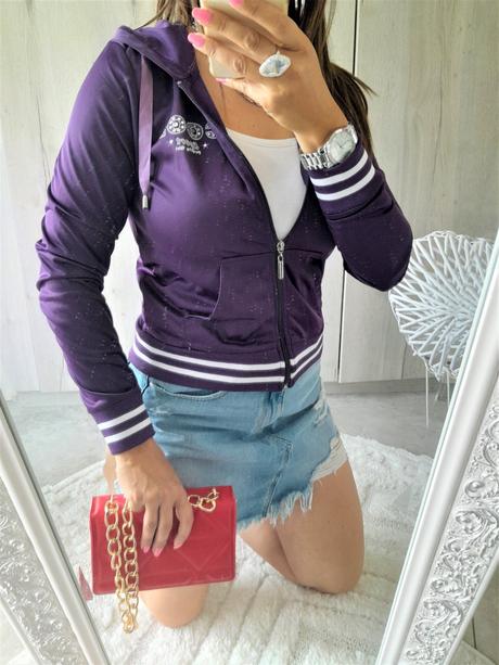 Fialová mikina-s/m, s