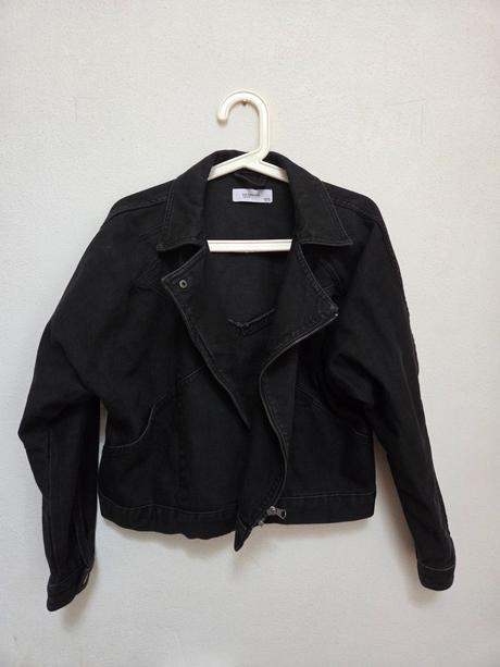 Bunda džínsová denim čierna jarná / jesenná, reserved,36