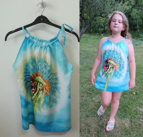 Dievčenská tunika / šaty púpava - 8-14r., 128 - 164