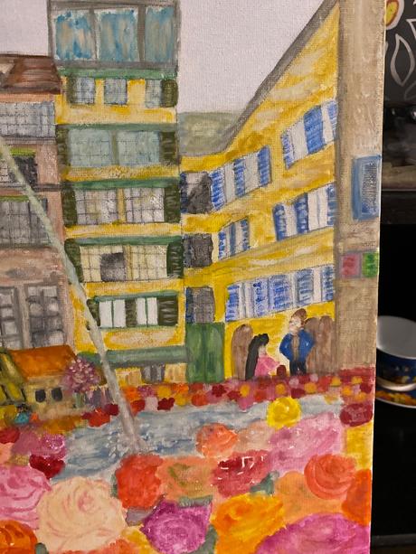 Obraz kvetinové fontány, 