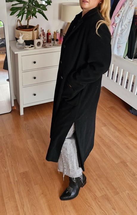 Vintage vlnený kabát, xl