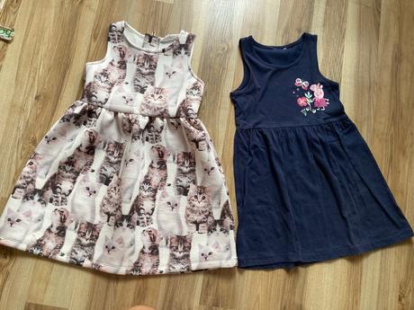 Macickove saty, c.110/116 + zadarmo saty peppa pig, h&m,110