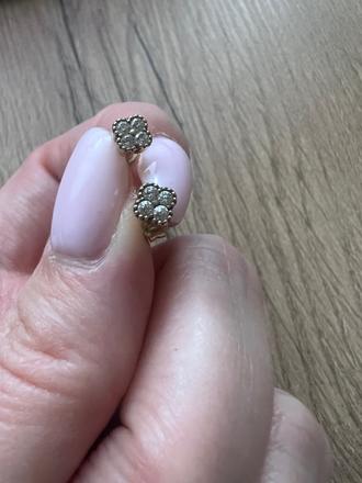 Pozlátené náušnice - kvet, 