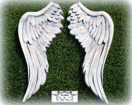 Velké anjelské krídla 3d-drevorezba, 