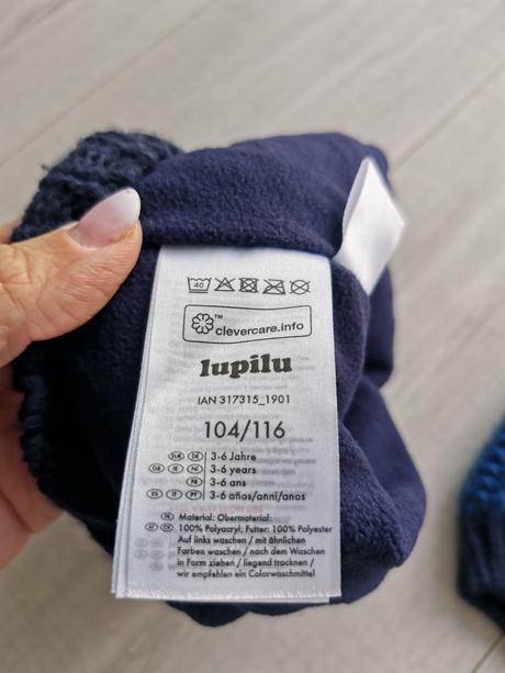 Čiapka zateplena flisom dvojičky 98 104 110 lupilu, lupilu,104