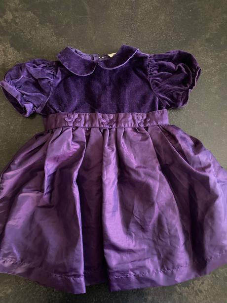 Kombinované fialové šaty 86, 86