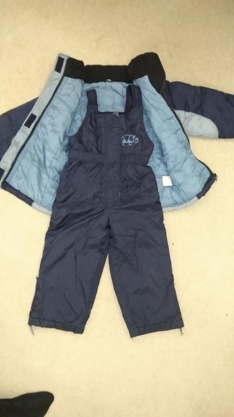 Zimná bunda, oteplovačky + nike čiapka a rukavice, 92