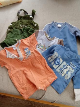 Sveter, tričká, overal, nohavice, 68–80