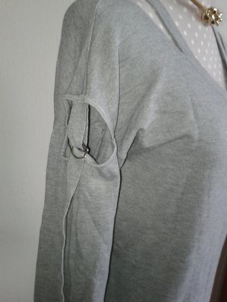 Sivý sexi svetrík veľ. l, l