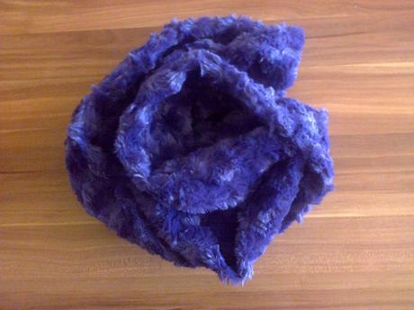 Fialový mäkkučký hrubý šál-tunel, xxl