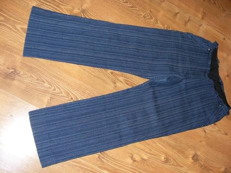 Tehotenské rifle modré elastické, xxxl