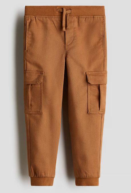 Škoricové cargo nohavice, h&m,134