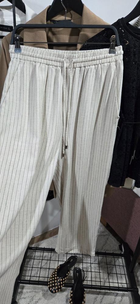 Ľanové nohavice zara, zara,l